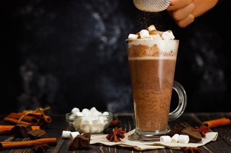 Premium Photo Hot Cocoa With Whipped Cream