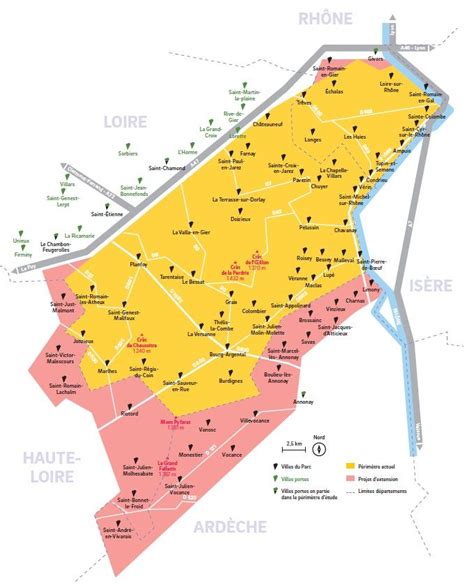 Évolution du périmètre Parc naturel régional du Pilat