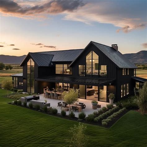 stunning black modern farmhouse