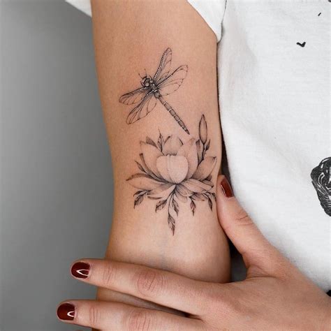 Lotus Flower Tattoo Flower Wrist Tattoos Dragonfly Tattoo Design Tattoos For Women