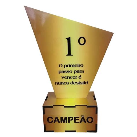 Troféu Premium em Acrílico Base MDF para Sublimação Tudo para