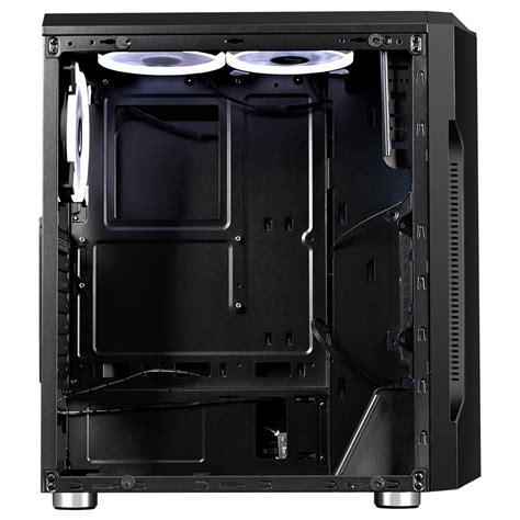 Gabinete Gamer Rise Mode Z Glass Rgb Lateral Em Vidro Fume Preto