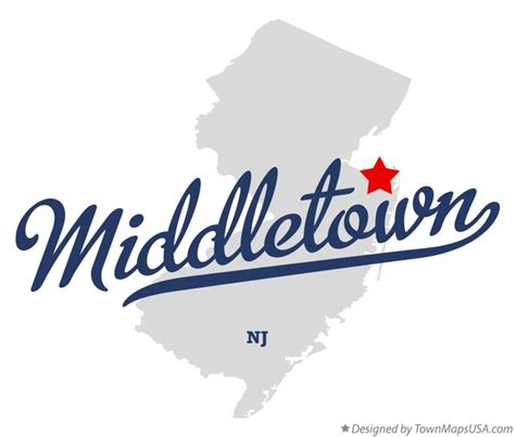 Map of Middletown, NJ, New Jersey