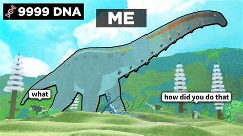 I Become The Biggest Dinosaur Roblox Dinosaur Simulator Youtube