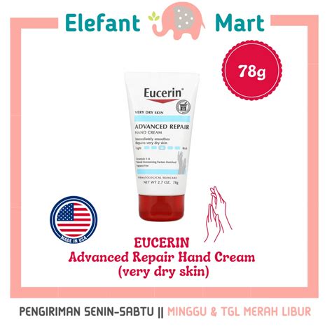 Jual ELEFANT MART EUCERIN Advanced Repair Hand Cream Dry Skin