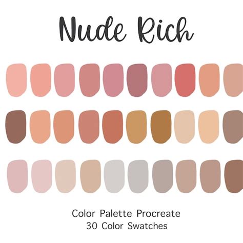 Nude Color Palette Etsy