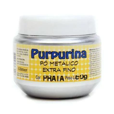 Purpurina Met Lica Em P Gliart G Prata