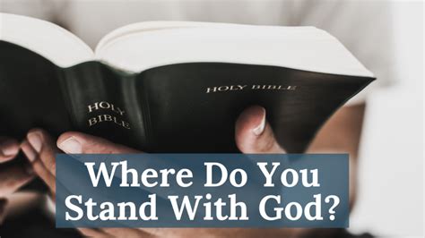 Where Do You Stand With God Preachers Corner