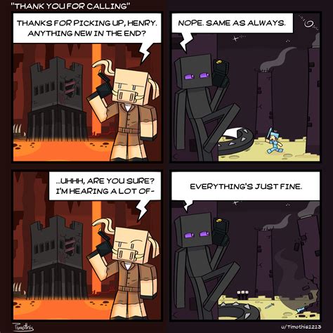 Funny Minecraft Enderman Comics