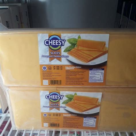 Jual Keju Cheesy Slice Processed Cheddar Cheese 1 Kg Only Gosend