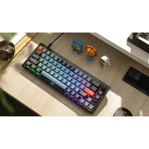 Tastatura Mecanica Gaming Keychron V2 QMK Frosted Black RGB LED Hot Swappable Keychron K Pro