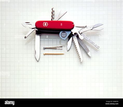 Swiss Army Knife Open Stock Photo Alamy