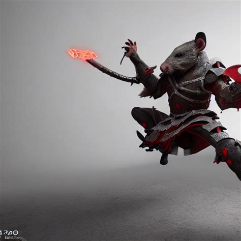 Stabilityai Stable Diffusion Rat Warrior Striking A Karate Pose In