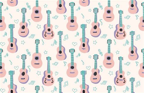 Acoustic Guitar Seamless Pattern. Graphic by etinurhayati0586 ...