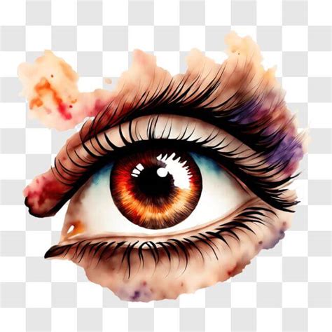 Download Abstract Art: Colorful Eye Cut Out of Wall PNG Online ...