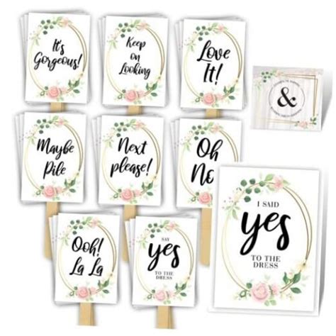 Wedding Dress Shopping Signs Paddles Say Yes To The Dress Props