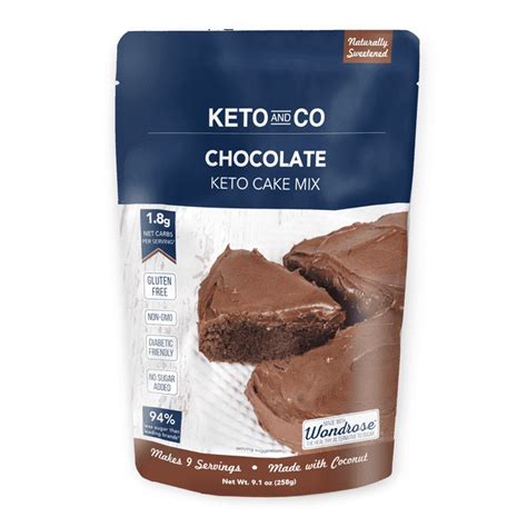 Keto and Co Chocolate Keto Cake Mix-Low Carb, Gluten Free, No Added Sugar - Walmart.com ...