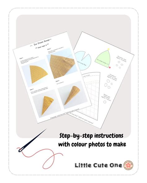 Ice Cream Scoop No13 Pdf Pattern Etsy Canada