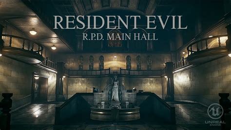 UE4 Resident Evil R P D Main Hall FanArt Remake YouTube