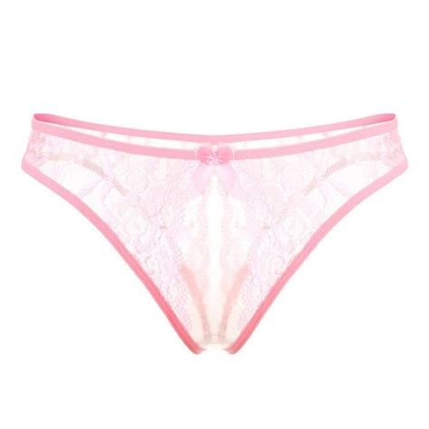 Culotte slip Culotte à entrejambe ouvert pour femme lingerie sexy sous vêtements transparents