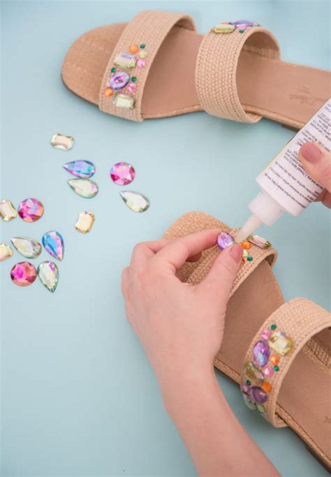 How To Make Diy Gem Sandals Oh Joy Diy Sandals Diy Slippers