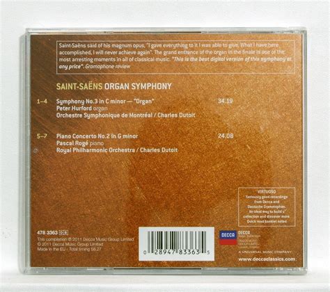 Dutoit Rog Saint Saens Organ Symphony Piano Concerto No Decca Cd