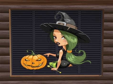 Second Life Marketplace Halloween Sexy Witch Green Hair