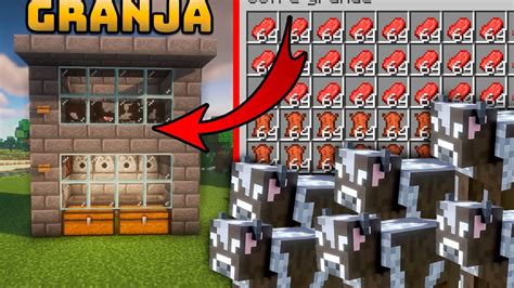 Hoy Aprenderás A Construir Una Granja De Vacas Fácil En Minecraft Youtube