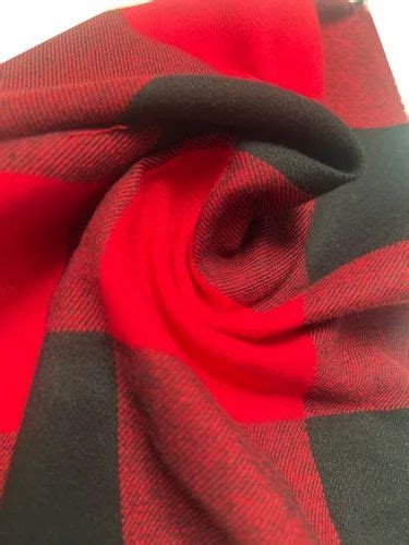 Red Black Cotton Brushed Fabric at Rs 150/meter | Industrial Area ...