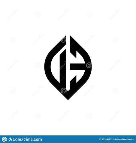 De Logo Monogram Geometric Shape Style Stock Vector Illustration Of