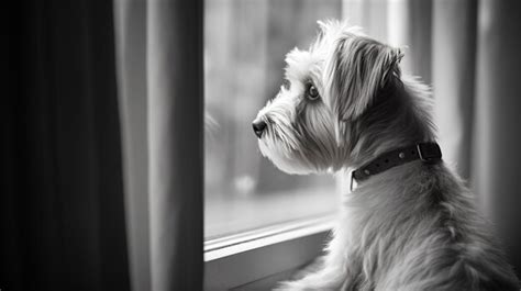 Un Perro Mirando Por Una Ventana Hacia El Exterior Foto Premium