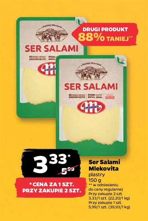 Ser Salami Plastry Mlekovita Cena Promocje Opinie Sklep Blix