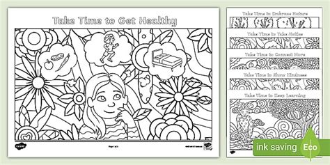 Free World Mental Health Day Colouring Pages Twinkl