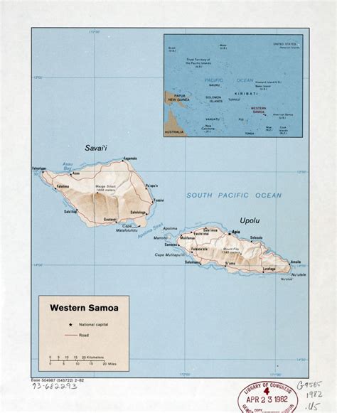 Western Samoa On World Map