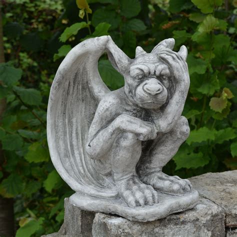 Stone Gargoyle Statue Cast Stone Gargoyle Bat Monster Statue - Etsy