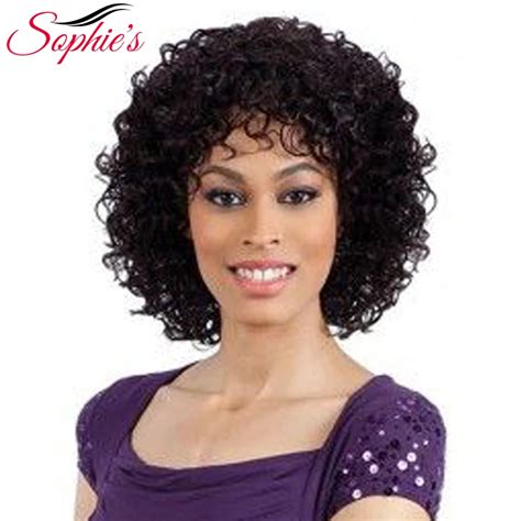 Sophie S Pelucas De Cabello Humano Corto Para Mujer Pelo Rizado No