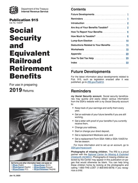 Social Security Benefits Worksheet