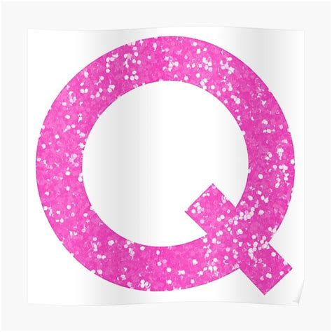 Pink Glitter Q Letter Pink Glitter Poster For Sale By Pascally