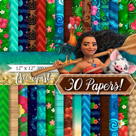 Kit Digital Moana Scrapbook No Elo Arquivos De Corte Express