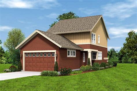 Narrow Home Plan with Rear Garage - 69518AM | Architectural Designs ...