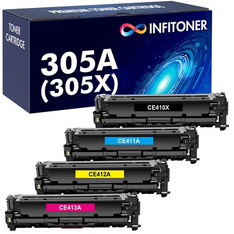 305x 305a Toner Cartridge 4 Pack Replacement For Hp 305a 305x Ce410x Ce411a Ce412a Ce413a For