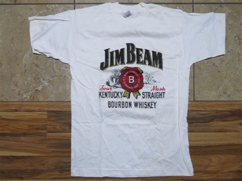 Vintage Jim Beam T Shirt Sour Mash Kentucky Straight Bourbon Whiskey