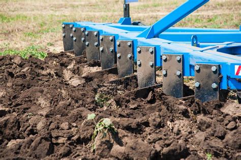 Tractor while plowing stock image. Image of plough, rural - 98083155