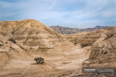 Landscape Of Desert Hills On Background Of Blue Sky — Nature Stone