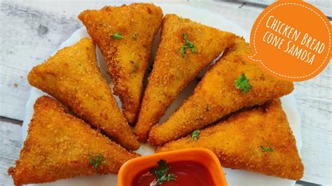 Chicken Cone Samosa Made Using Bread Chinese Samosa Ramadan Recipes