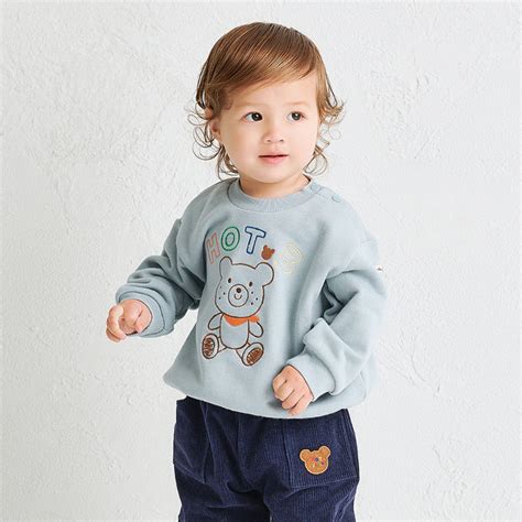 MIKI HOUSE Hot Biscuits Sweat Shirt Storm Blue MIKI HOUSE Authorized Online Store In Melbourne