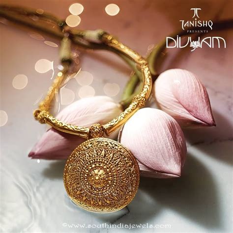 Gold Designer Necklace From Tanishq South India Jewels