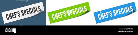 Chef S Specials Paper Peeler Sign Set Chef S Specials Sticker Stock