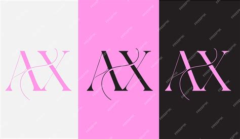 Monograma De Icono De Símbolo Moderno Creativo De Diseño De Logotipo De Letra Inicial Ax