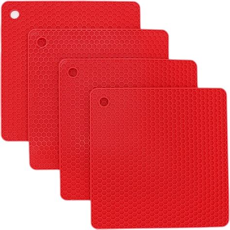 Amazon Iffmyjb Silicone Trivets Mats Hot Pads For Pot Holder Square Trivets For Dishes
